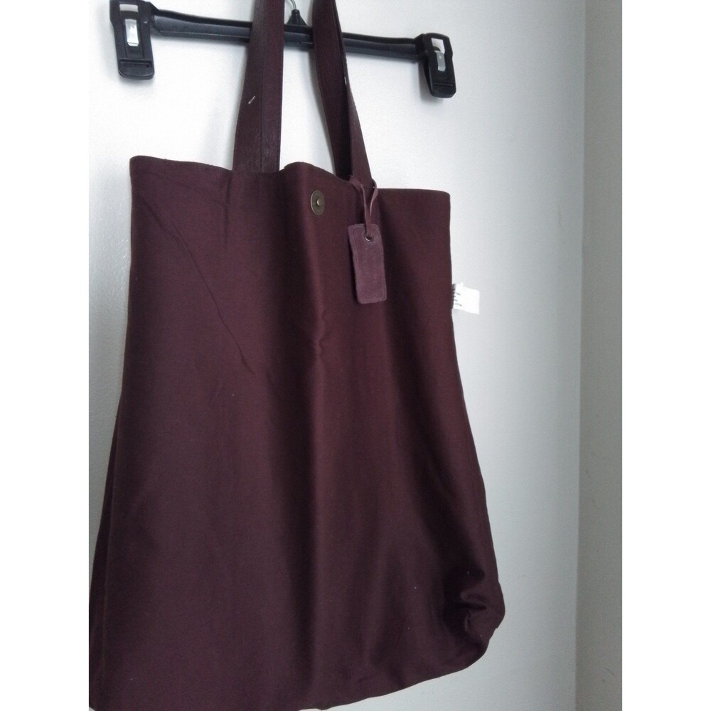Merona Burgundy Suede Tote Bag.  13